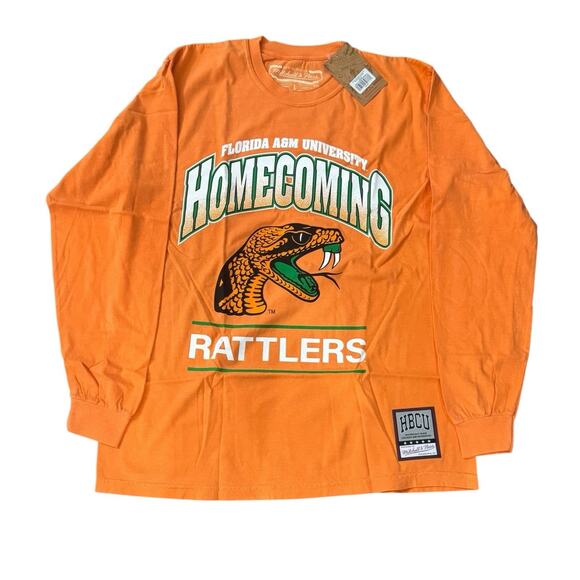 NWT! Mitchell & Ness Florida A&M FAMU Rattlers Homecoming Arch LS - Size L - Picture 4 of 8